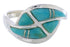 Southwestern Turquoise Jewelry Sterling Silver Ring Size 6-1/2 AX87764